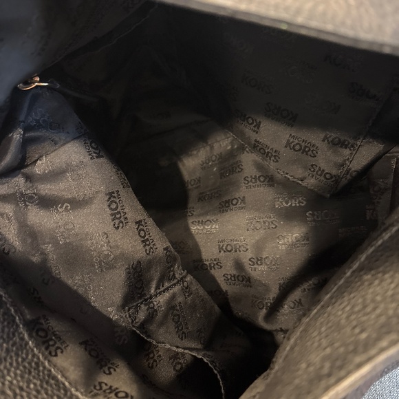 Michael Kors Black Leather Gold Chain Jet Set Hobo Shoulder Tote Crossbody - Picture 6 of 6